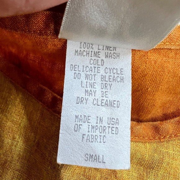 VTG CTC Carol Turner Collection Boxy Top Oversized Pullover Mustard Laganlook, S - Picture 10 of 12